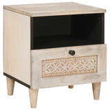 Bedside Cabinet 2 pcs Beige 40 x 33 x 46 cm Solid Acacia wood 4018123