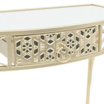 ZNTS Side Table French Style Metal 82x39x76 cm Gold 245936