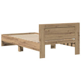 Bed Frame Artisan Oak 203 x 104 x 70 cm Engineered Wood 3376051