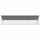 Dog Kennel 4 pcs Silver 8 x 2 x 2 m Galvanised steel 3368330