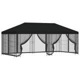 6 x 3 m Black Polyester and Steel 190 3376003