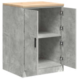Garage Storage Cabinet Concrete Grey 60x51x85 cm Solid Wood Pine 860574