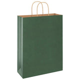Paper Bags 250 pcs with Handles Green 32x12x42 cm 4101732