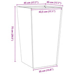 ZNTS Garden Planter 45x45x75 cm Stainless Steel 851102