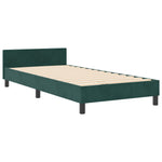 ZNTS Bed Frame Dark Green 90x200 cm Velvet 3344918