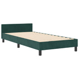 ZNTS Bed Frame Dark Green 90x200 cm Velvet 3344918
