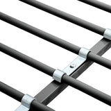 Bunk Bed with Table without Mattress Black Metal 90x200 cm 287907