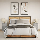 Bedside Cabinets with LED Lights 2 pcs Concrete Grey Engineered Wood 852005
