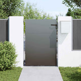 Garden Gate with Lock Black 85 x 125 cm Powder-coated steel 42015880