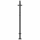 Garden Gate with Lock Black 110 x 155 cm Powder-coated steel 42015886
