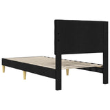Bed Frame with Headboard Black 90 x 190 cm Fabric 42027823