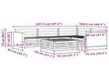 Outdoor Sofa Set 5 pcs Natural Solid Acacia Wood 3383322
