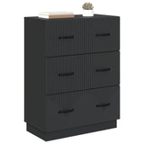 Drawer Cabinet Black 66 x 34.5 x 87 cm Engineered Wood 895296