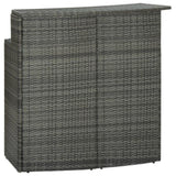 5 Piece Garden Bar Set with Cushions Poly Rattan Grey 3095424