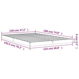 Bed Frame without Mattress 120x190 cm Small Double Solid Wood Pine 823474