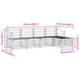 Outdoor Sofa Set 5 pcs White Solid Acacia Wood 3391689
