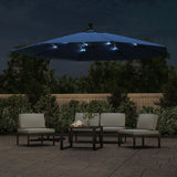 Cantilever Garden Parasol with LED Lights Azure Blue 350 cm 313785