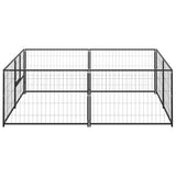 Dog Kennel Black 4 m Steel 3082109