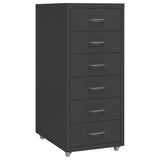 Mobile File Cabinet Anthracite 28x41x69 cm Metal 335919