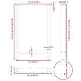 Bar Table Legs Black 2 pcs 60x cm Steel 4013332