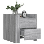 ZNTS Bedside Cabinet Grey Sonoma 45x50x50 cm Engineered Wood 848288