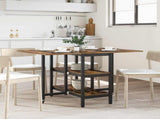 Dinning Table 122 x 80 x 76.5 cm Engineered Wood Smoked Oak 8006039