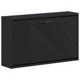 Wall-Mounted Shoe Cabinet HAARLEM 71 x 17 x 43 cm Black 896846