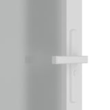 Interior Door 76x201.5 cm White Matt Glass and Aluminium 350580