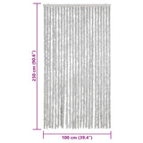 Fly Curtain Grey 100x230 cm Chenille 377352