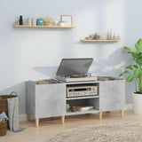 Record Cabinet Concrete Grey 121x38x48 cm Engineered Wood 831929