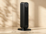 2000W Ceramic Electric Heater with Fan, Timer, Oscillation - Black T3398P423063