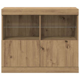 LED Sideboard Brown 81 x 37 x 66.5 cm Engineered Wood 863031