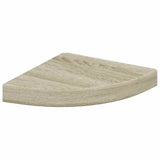 Floating Corner Shelves 4 pcs Oak 25x25x3.8 cm MDF 323906