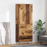 Highboard with Drawer 2 pcs Old Wood Engineered Wood 3415780