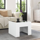 ZNTS Coffee Table with Infinity LED White 40x40x30 cm 847595