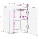 Bathroom Wall Cabinet 38x33x48 cm Solid Wood Mango 358304