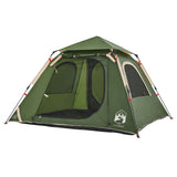 ZNTS Camping Tent Dome 4-Person Green Quick Release 4004143