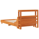 Bed Frame without Mattress Wax Brown 75x190 cm Small Single Solid Wood Pine 3306446