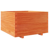 Garden Planter Wax Brown 80x80x49.5 cm Solid Wood Pine 3282531