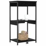 Bedside Cabinet Black Oak 41 x 31 x 76 cm Engineered Wood 859545