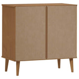 Drawer Cabinet MOLDE Brown 80x40x80 cm Solid Wood Pine 350504