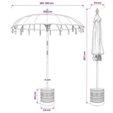 Balinese Parasol with Base Round 190 x 190 x 295 cm 3433016