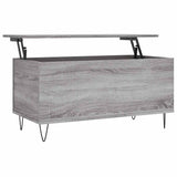 Coffee Table Grey Sonoma 90x44.5x45 cm Engineered Wood 830978