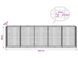 Gabion with 5 mm Wire and 5x10 cm Mesh 500x100x200 cm 3464884