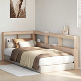 Bookcase Headboard L-Shaped 75 cm Solid Wood Pine 859292