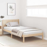 Bed Frame Brown 90 x 200 cm Solid Pine wood 872206