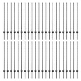Embedded Fence Post 44 pcs Grey 160 cm Powder-Coated Steel 3335939