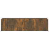TV Wall Cabinet Smoked Oak 120x30x30 cm Engineered Wood 815099