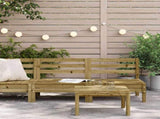 Garden Sofa Set of 2 Natural Pine Impregnated Pinewood Medium 838004