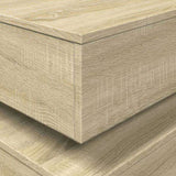 Coffee Table with LED Lights Sonoma Oak 50x50x40 cm 839856